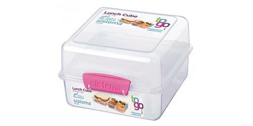 Sistema Lunch Cube 1,4 L Klar - Pink