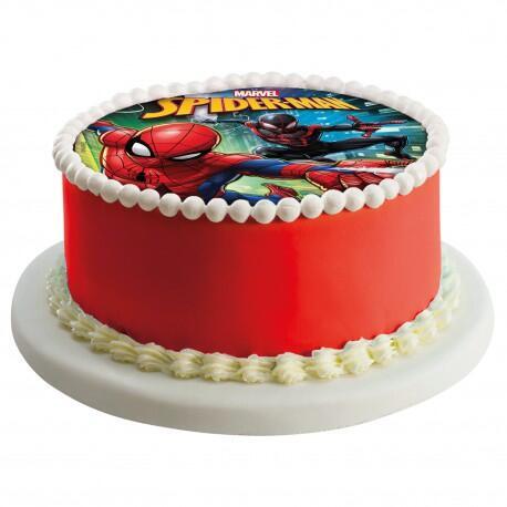 Spiderman sukkerprint på kage