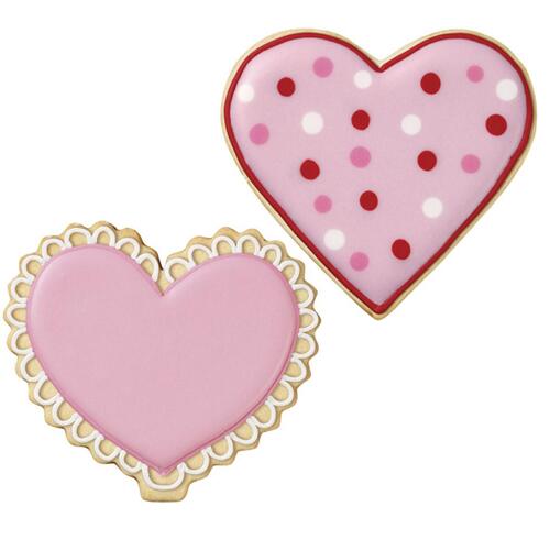 Cookie Cutter Metal Nesting Heart set/