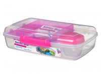 Sistema Madkasse sæt Bento Box to Go with tray Pink